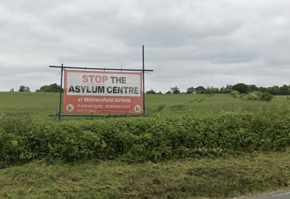 Asylum centre sign