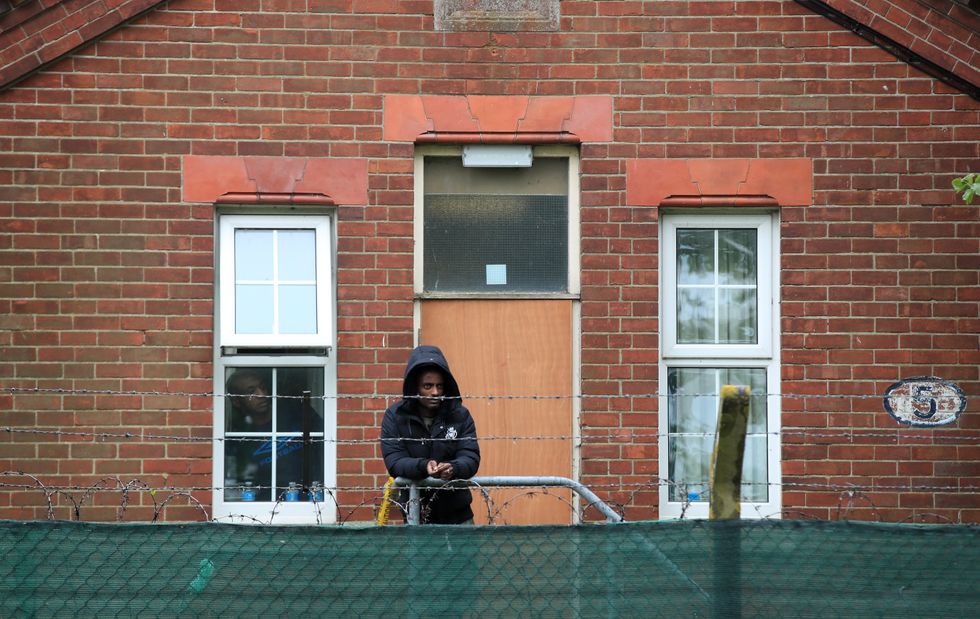 Asylum seeker at Napier Barracks