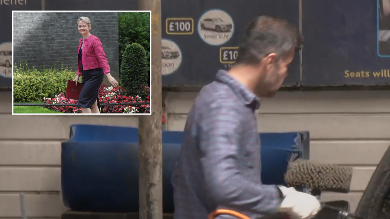 Asylum seeker working at carwash/Yvette Cooper