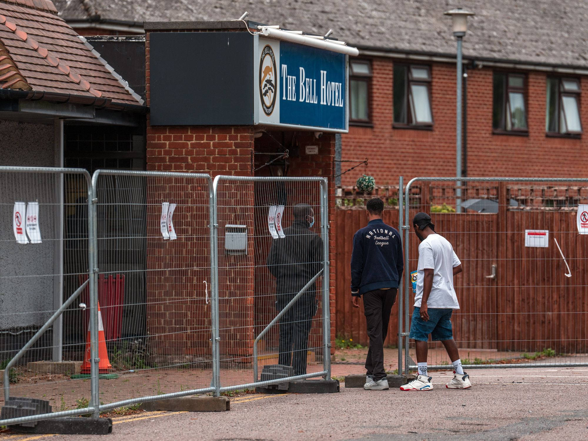 Asylum seekers at the Bell Hotel, Epping