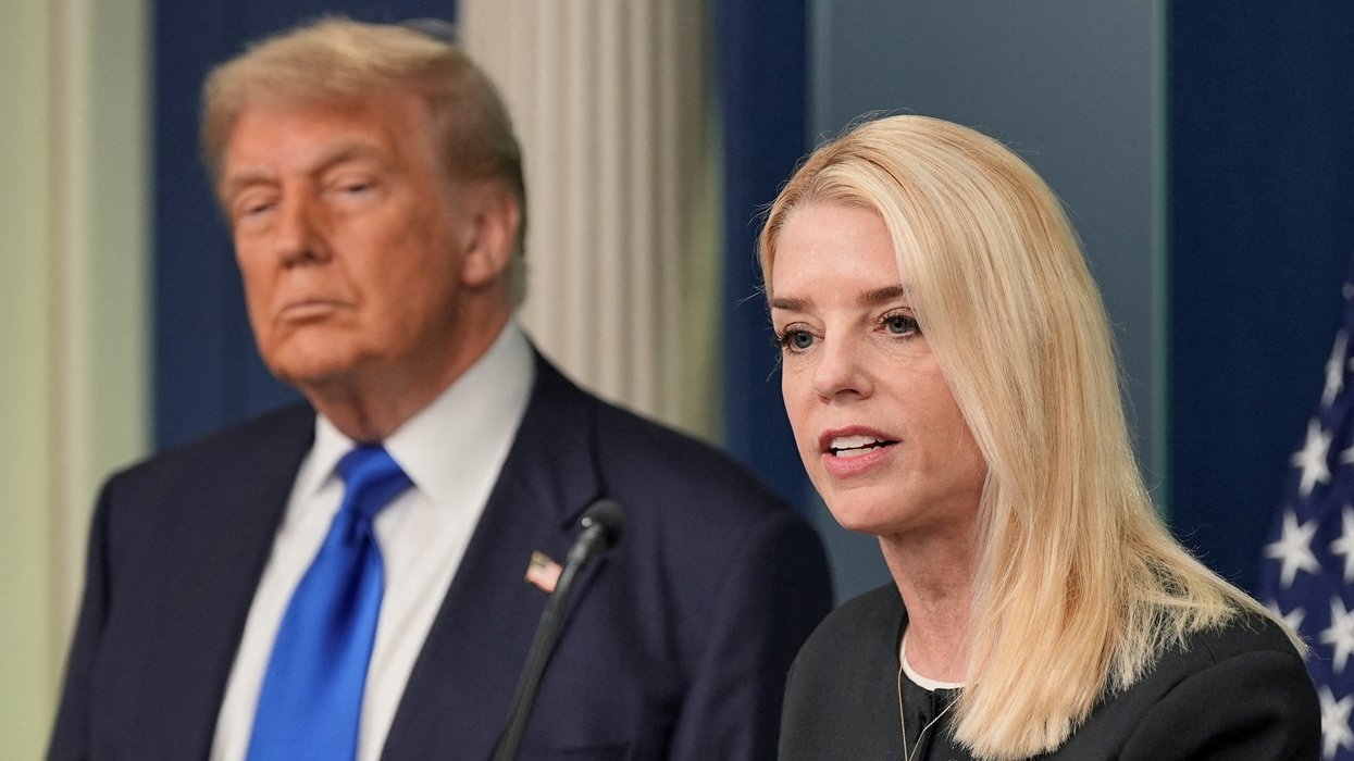 Attorney General Pam Bondi with Donald Trump
