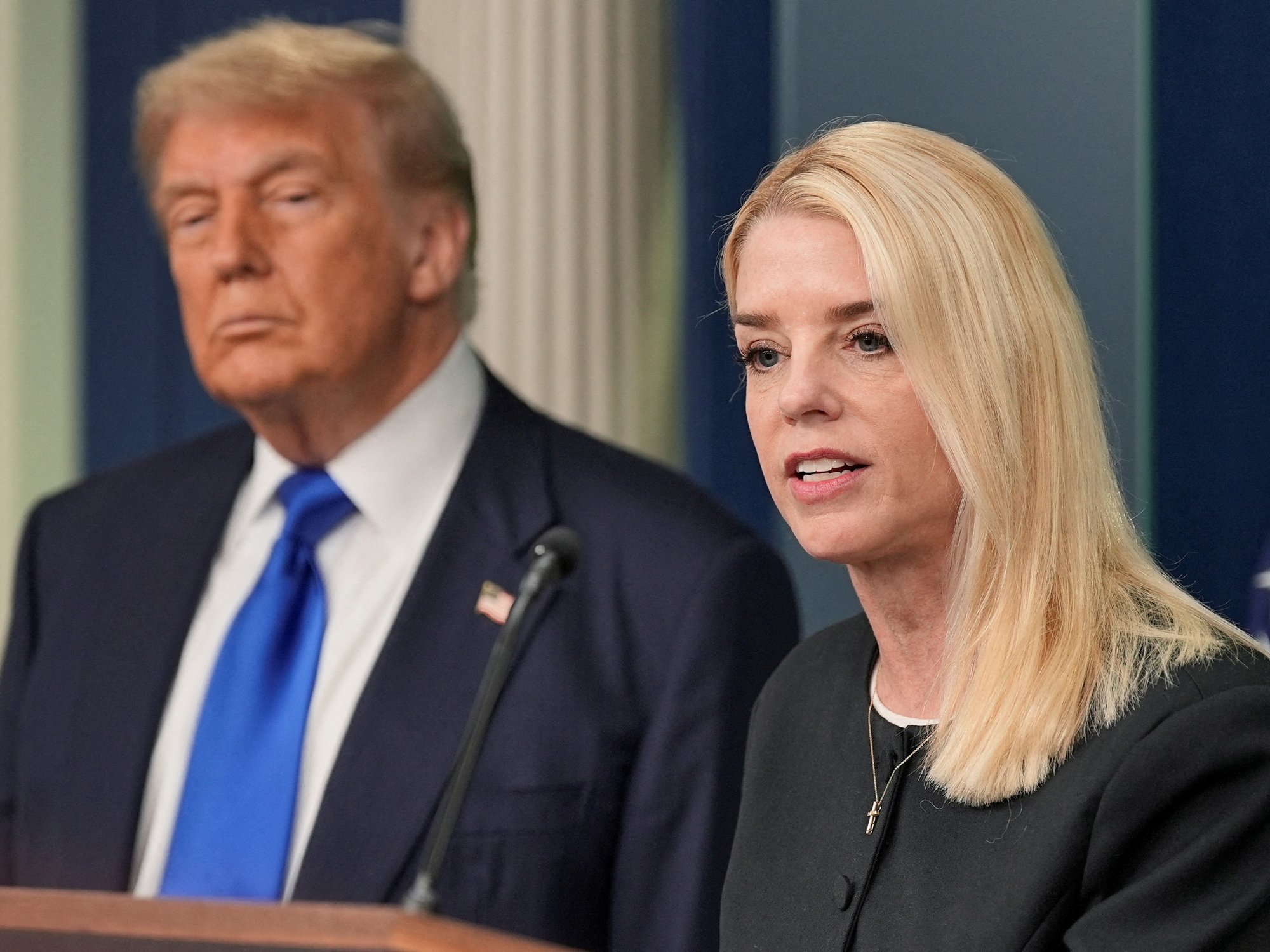 Attorney General Pam Bondi with Donald Trump