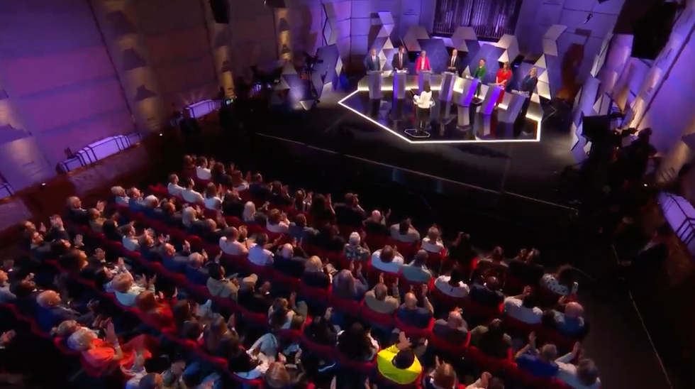 Audience at television debate