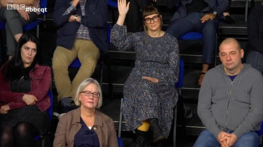 Audience members listening to Winston\u200b