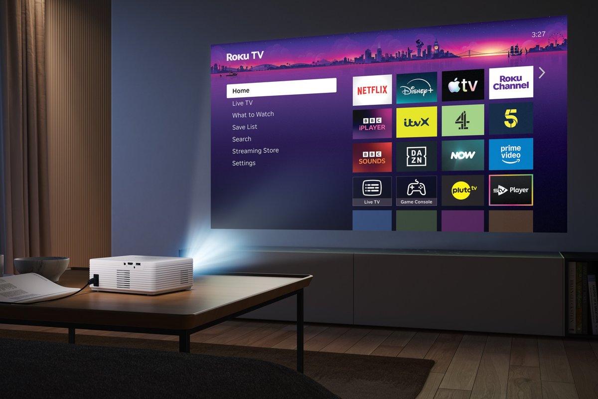 Aurzen Roku TV smart projector