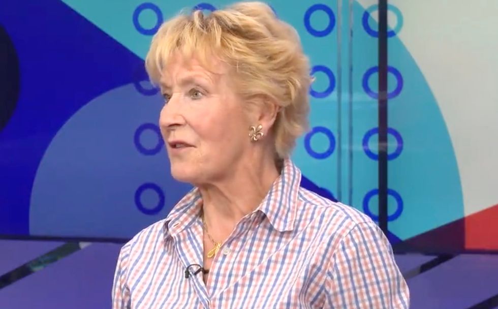 Author Christine Hamilton speaking on GB News