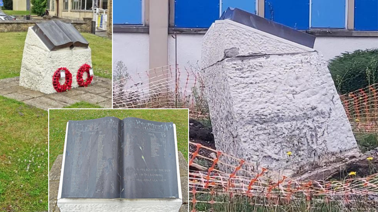 Avon Tyres Company war memorial now and then