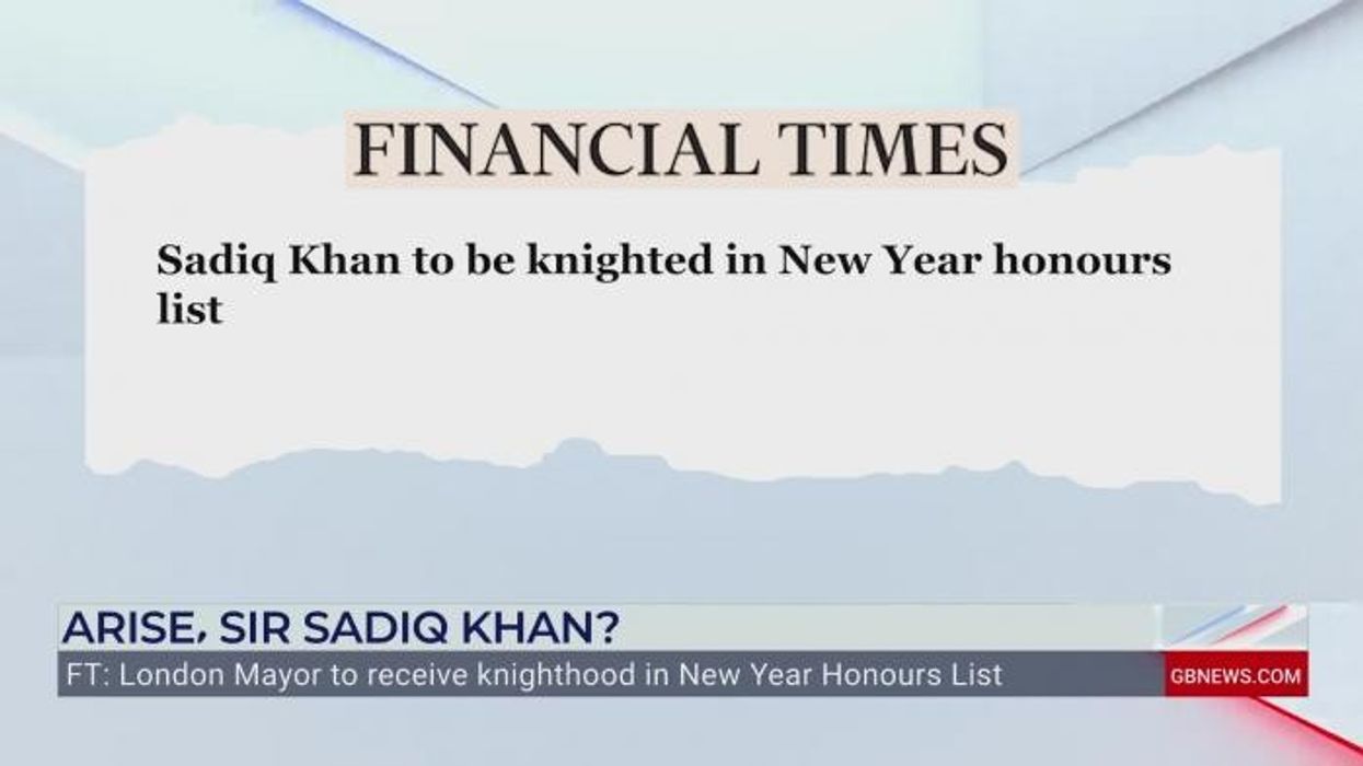 ‘Award for failure!’ GB News guest savages Sadiq Khan in blistering rant as London Mayor 'prepares to receive knighthood'