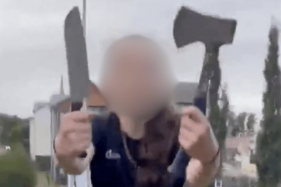 Axe wielding girl
