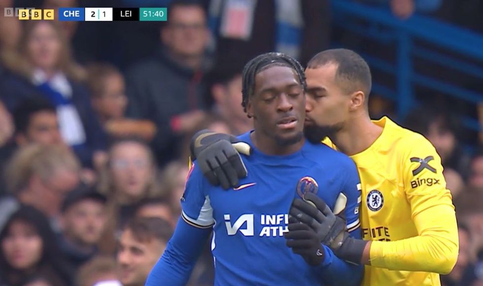 Axel Disasi and Robert Sanchez