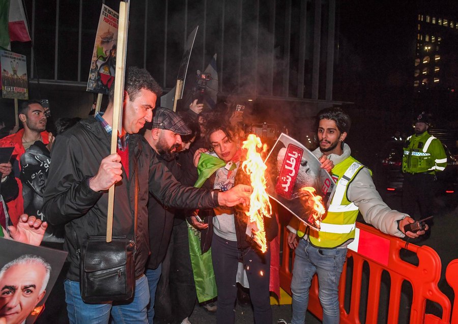 Ayatollah Ali Khamenei fire