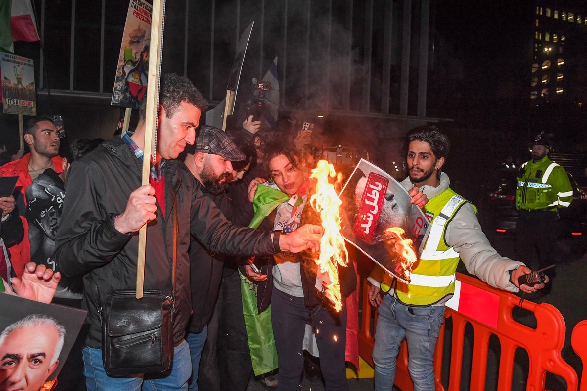 Ayatollah Ali Khamenei fire