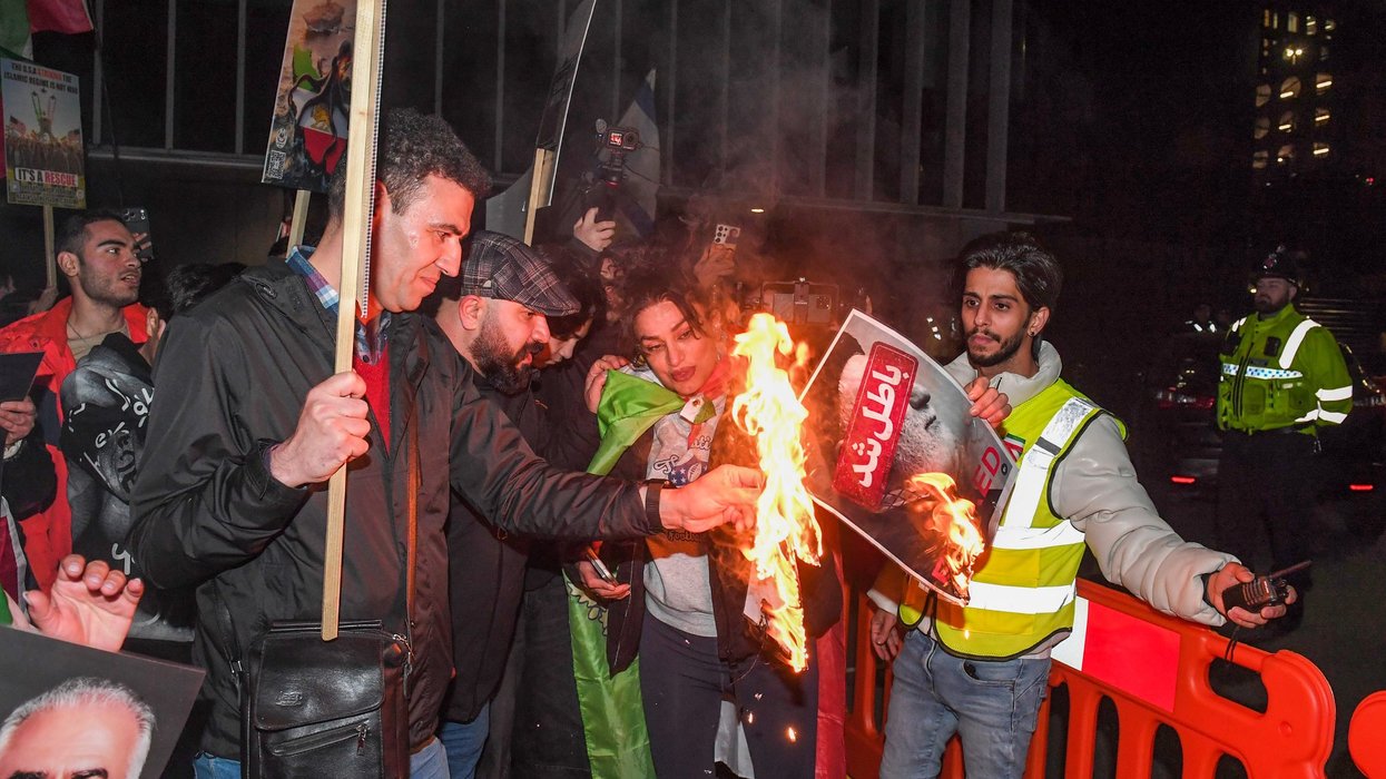 Ayatollah Ali Khamenei fire