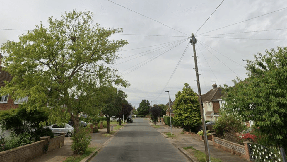 Aylesbury Road in Bedford where the fatal stand-off took place