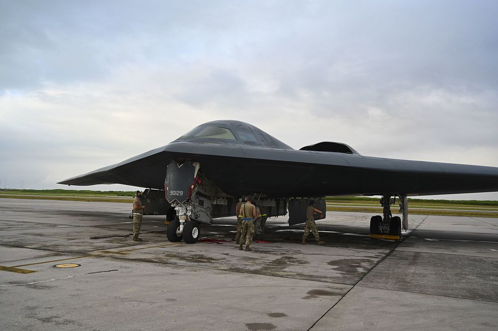 B-2 bomber at Diego Garcia