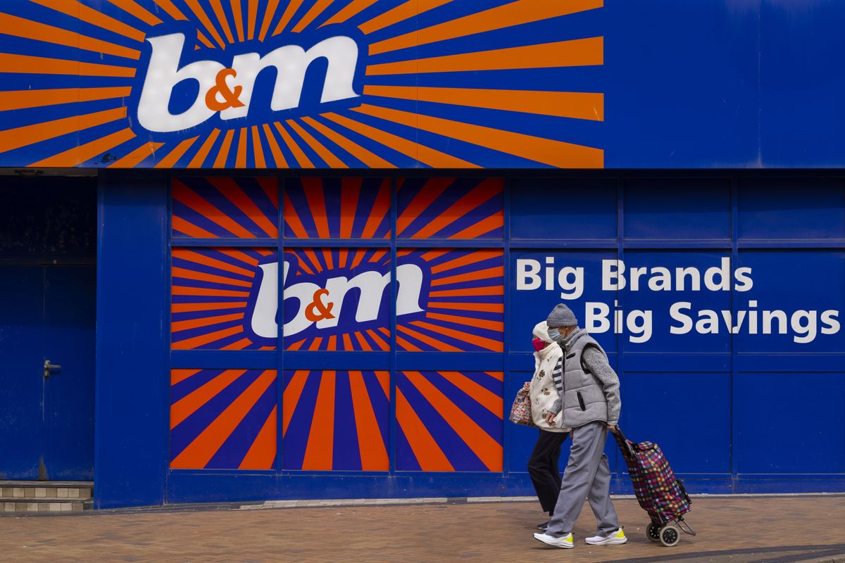B&M logo outside B&M shop