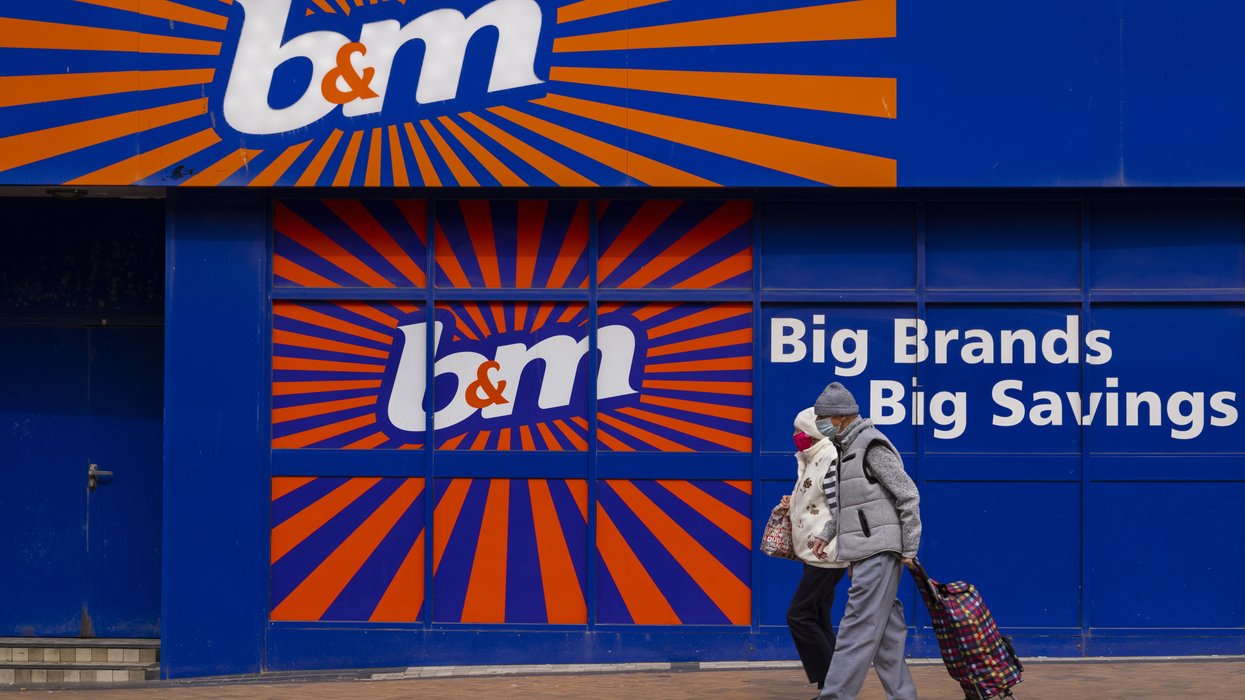 B&M logo outside B&M shop