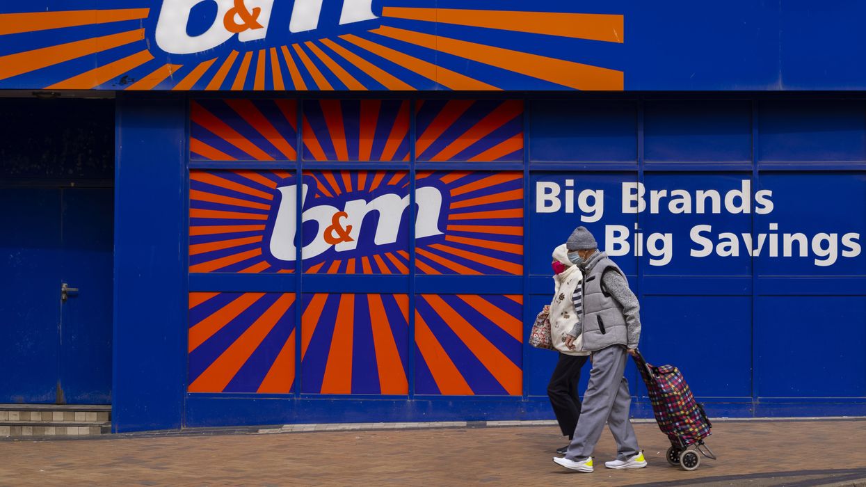 B&M logo outside B&M shop