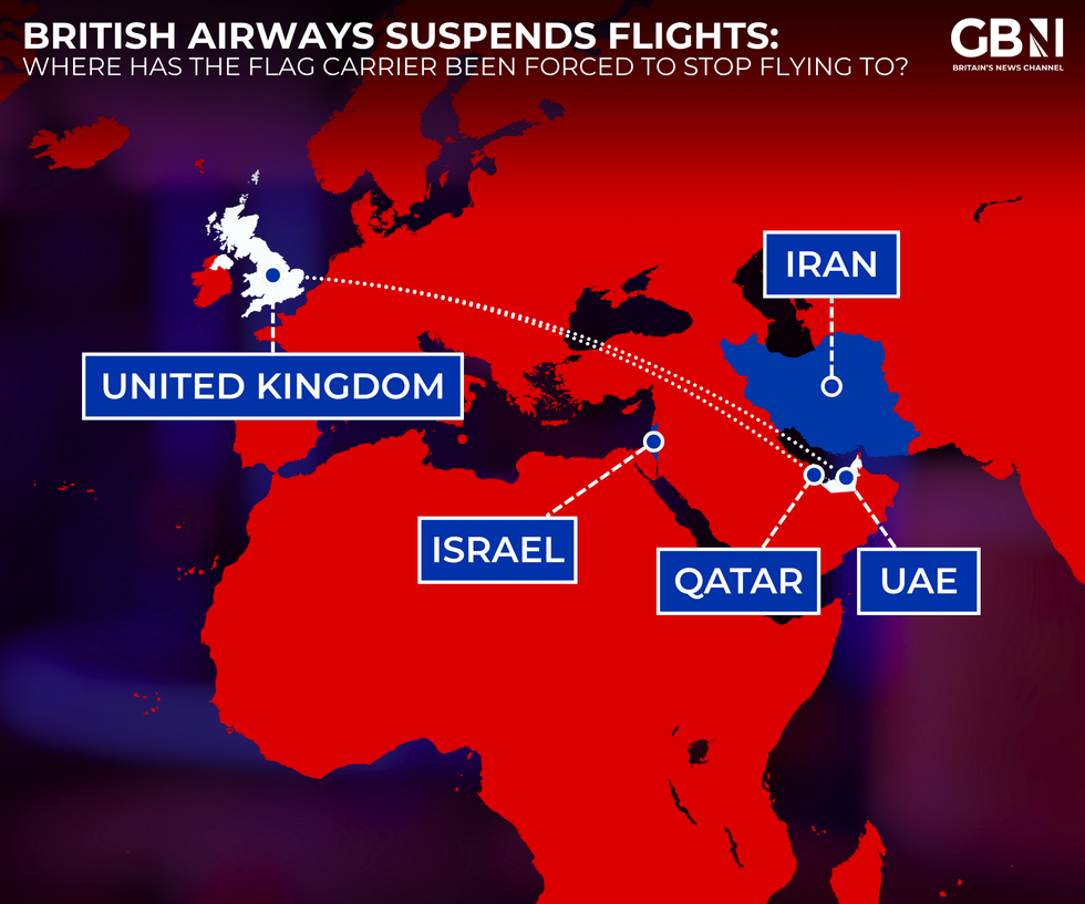 BA cancellations map