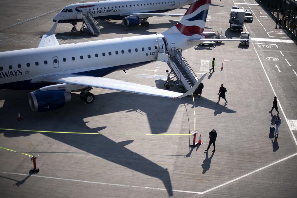 BA flights at London City Airport