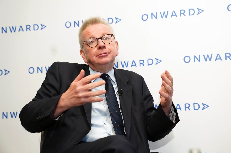 Backbench MP Michael Gove takes part in a fringe event, 'In conversation with Michael Gove' at the Conservative Party annual conference at the International Convention Centre in Birmingham. Picture date: Sunday October 2, 2022.