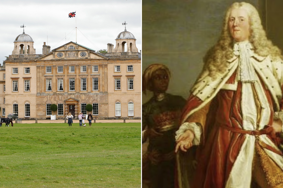 Badminton House and the painting