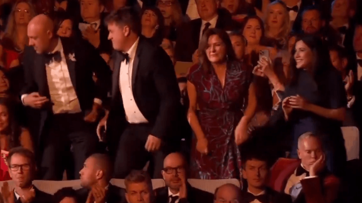 Bafta TV Awards 2026: Rob Rinder (bottom right) after Gaza: Doctors Under Attack won an award