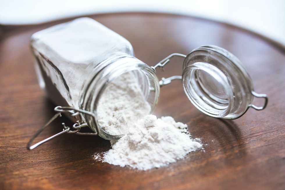 Baking soda on table