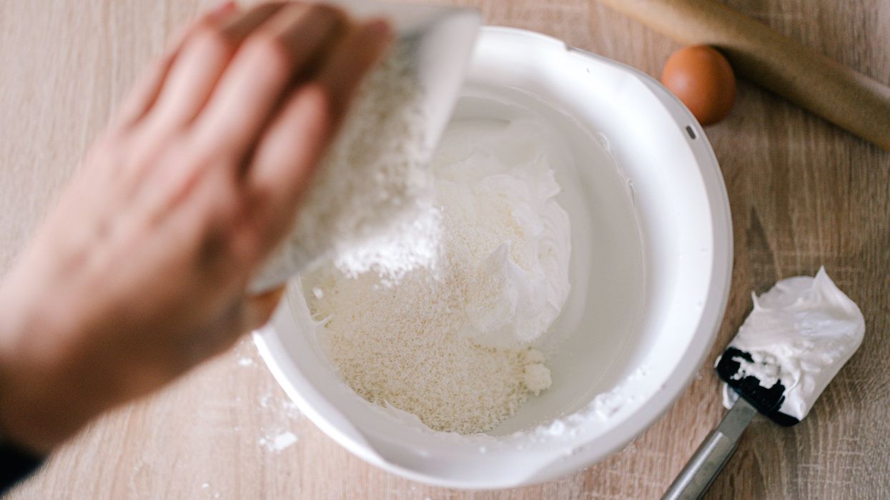 Baking with desiccated coconut