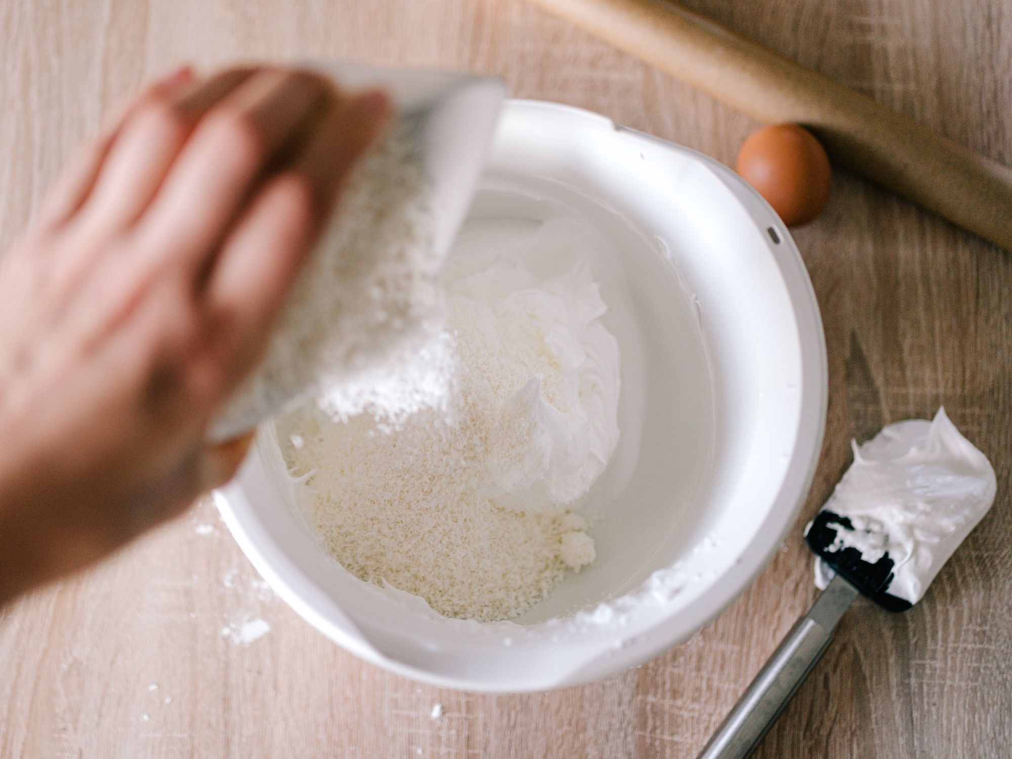 Baking with desiccated coconut