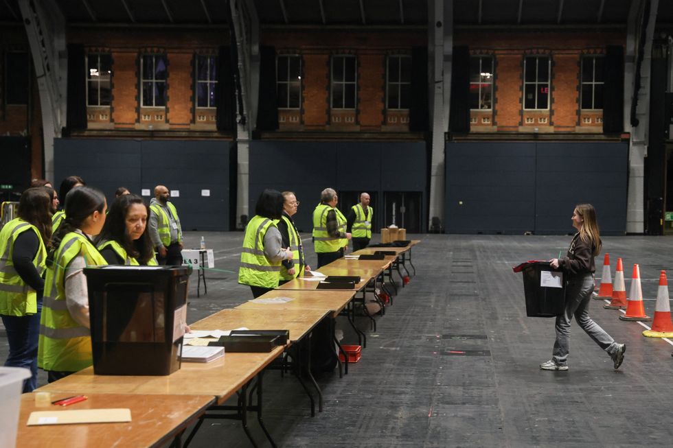 Ballot boxes arrive at Manchester Central Convention Complex