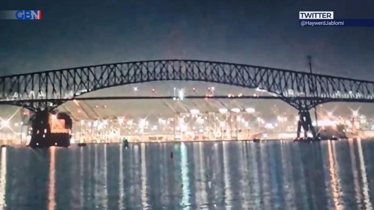 WATCH: Baltimore bridge COLLAPSES into river after being struck by ship
