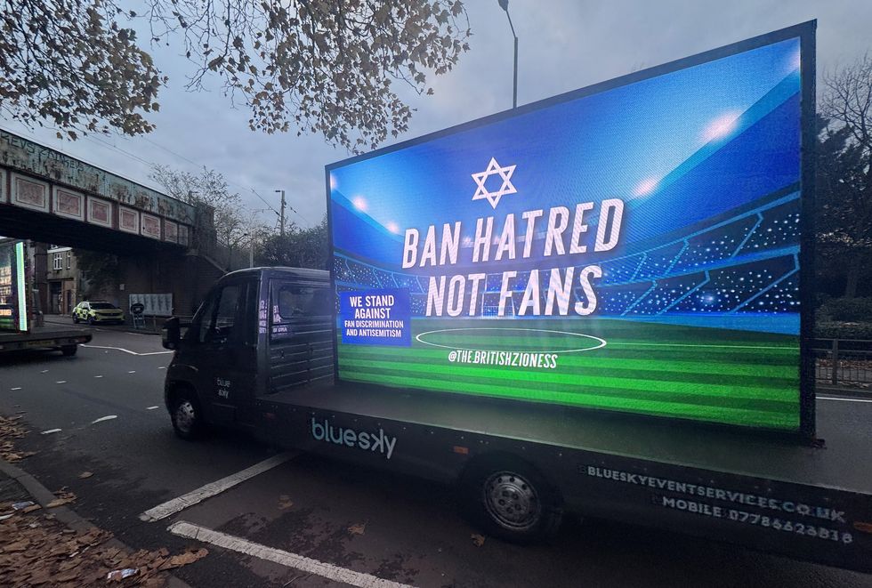 Ban hatred not fans banner Maccabi Tel Aviv
