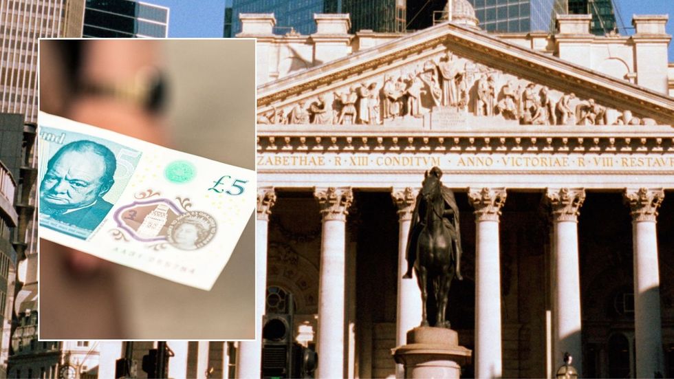 Bank of England and \u00a35 banknote