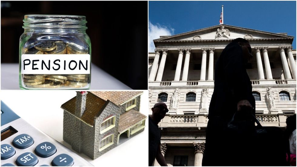 Bank of England, pension pot and mortgage calculator