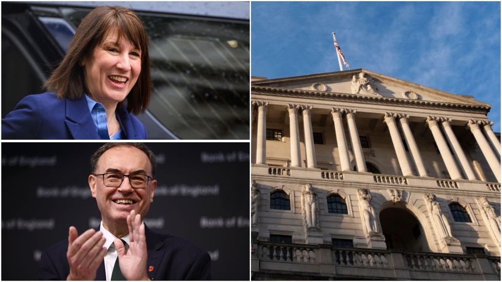 Bank of England, Rachel Reeves and Andrew Bailey