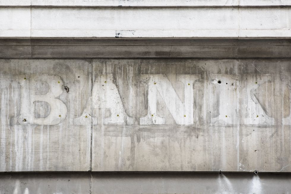 Bank sign