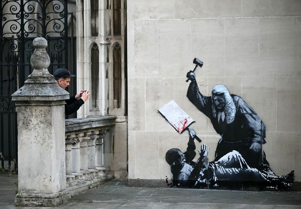 Banksy mural at High Court