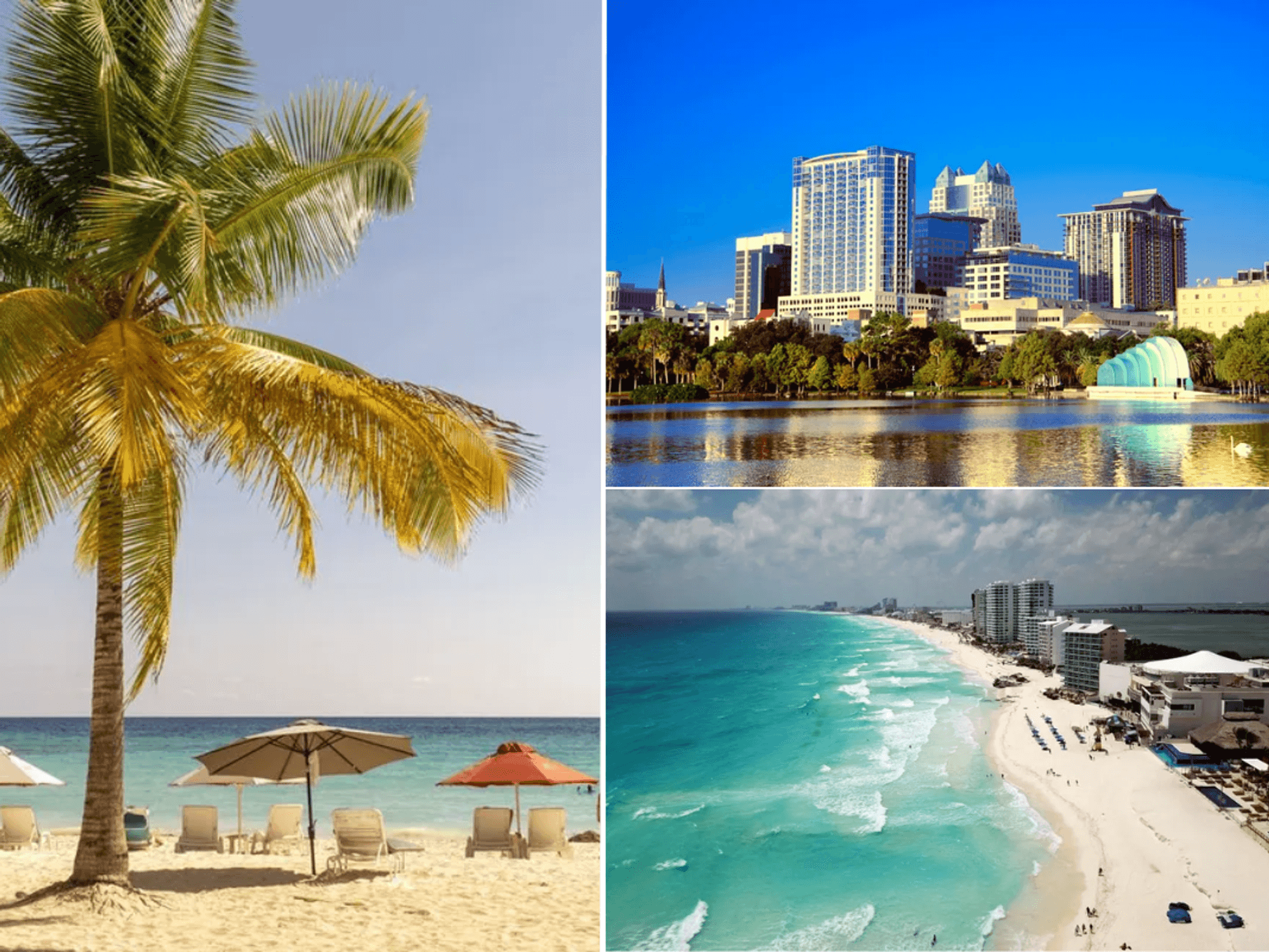 Barbados / Orlando / Cancun beach Mexico