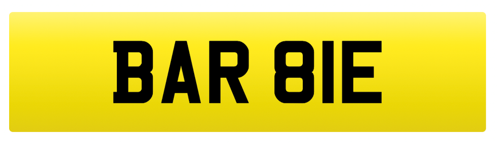 Barbie licence plate