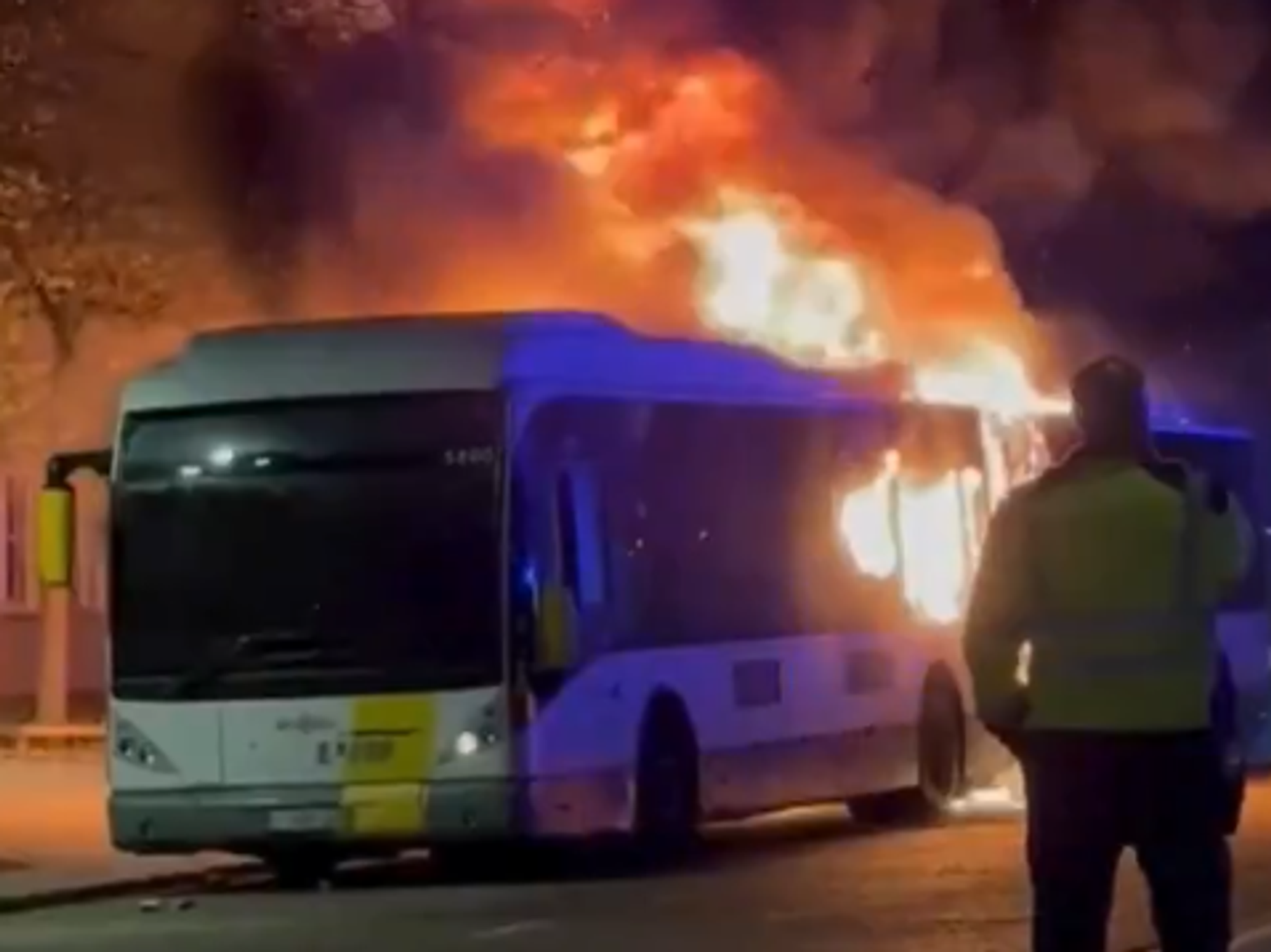 Barcelona bus fire