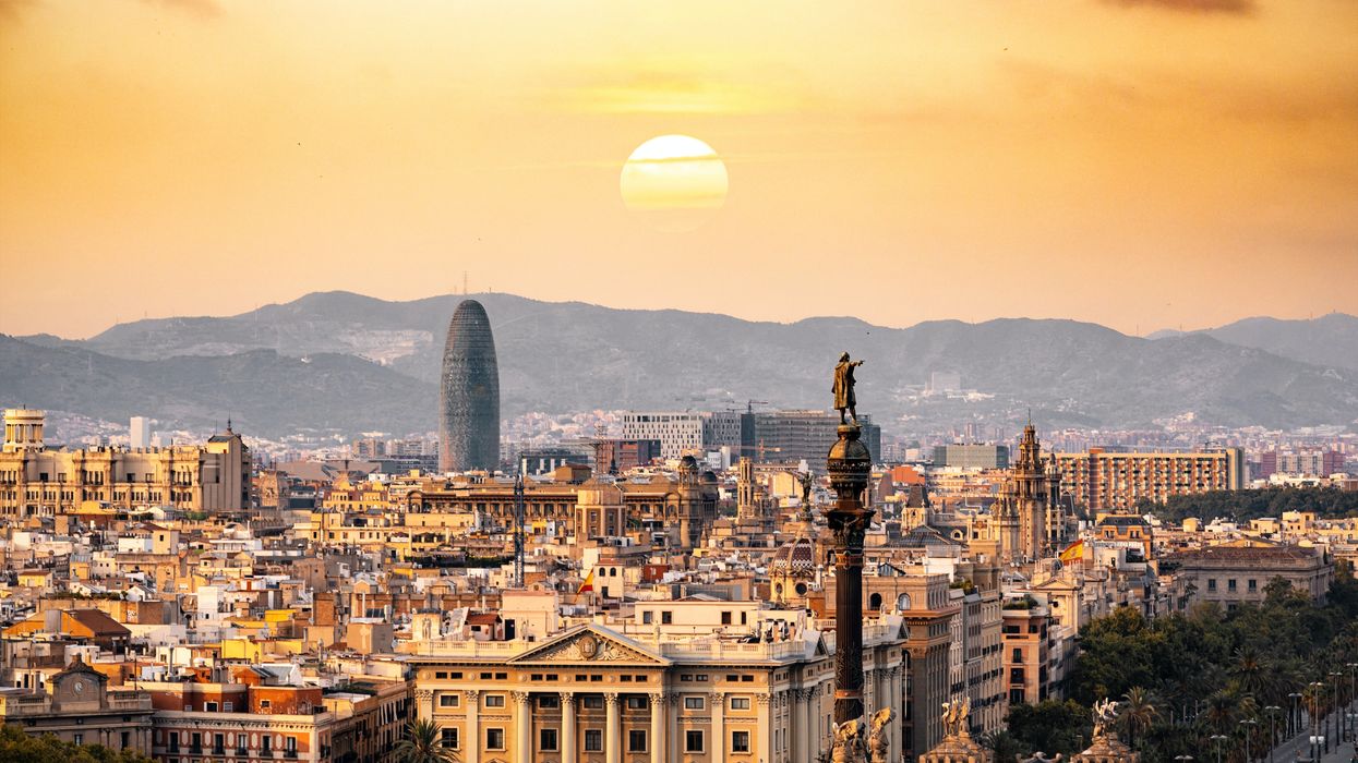 Barcelona city centre in Spain