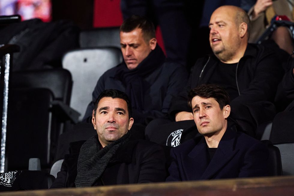 Barcelona legend Deco is in attendance at Wembley to watch Joao Pedro