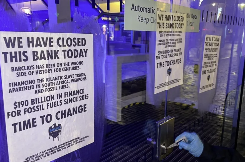Barclays bank forced to close