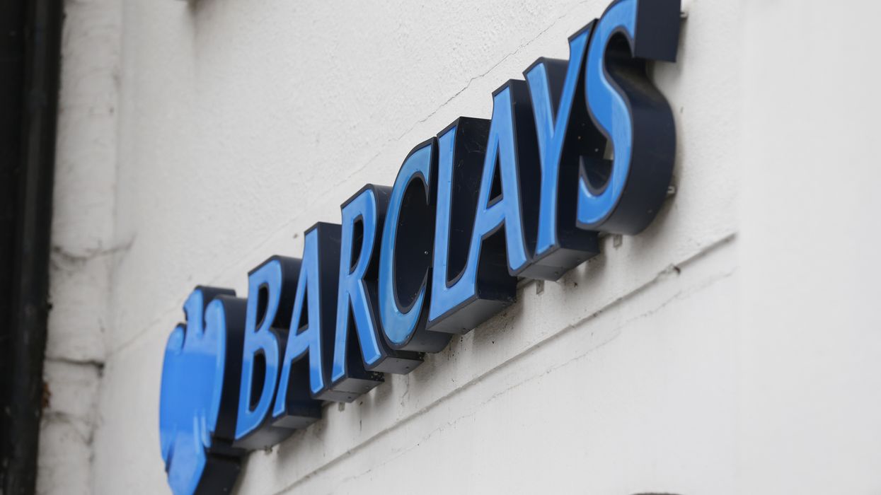 Barclays bank logo outside bank branch