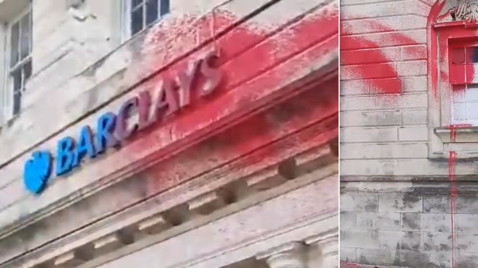 Barclays Brighton with paint