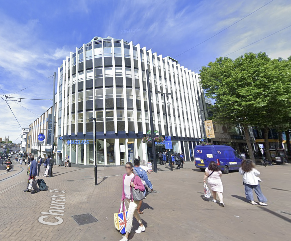 Barclays in Croydon before it was targeted