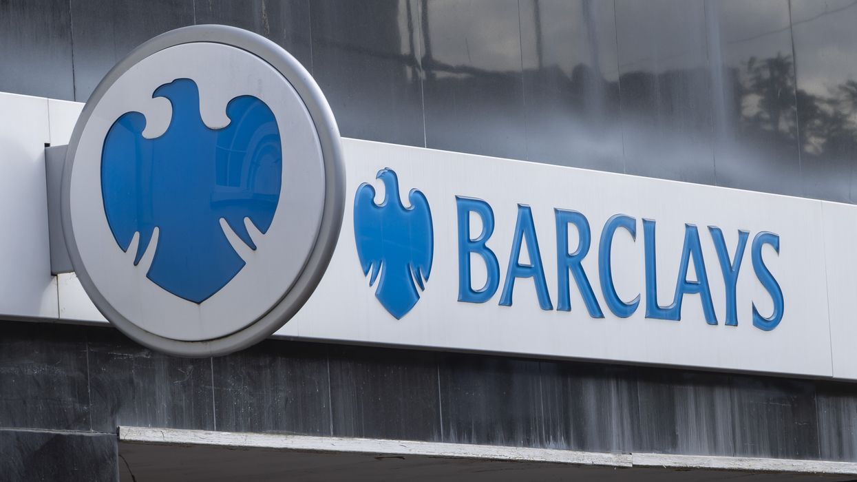 Barclays logo outside of bank branch
