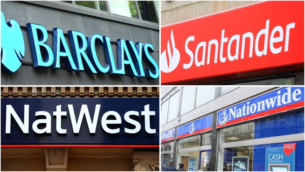 Barclays, Santander, NatWest and Nationwide Building Society branches