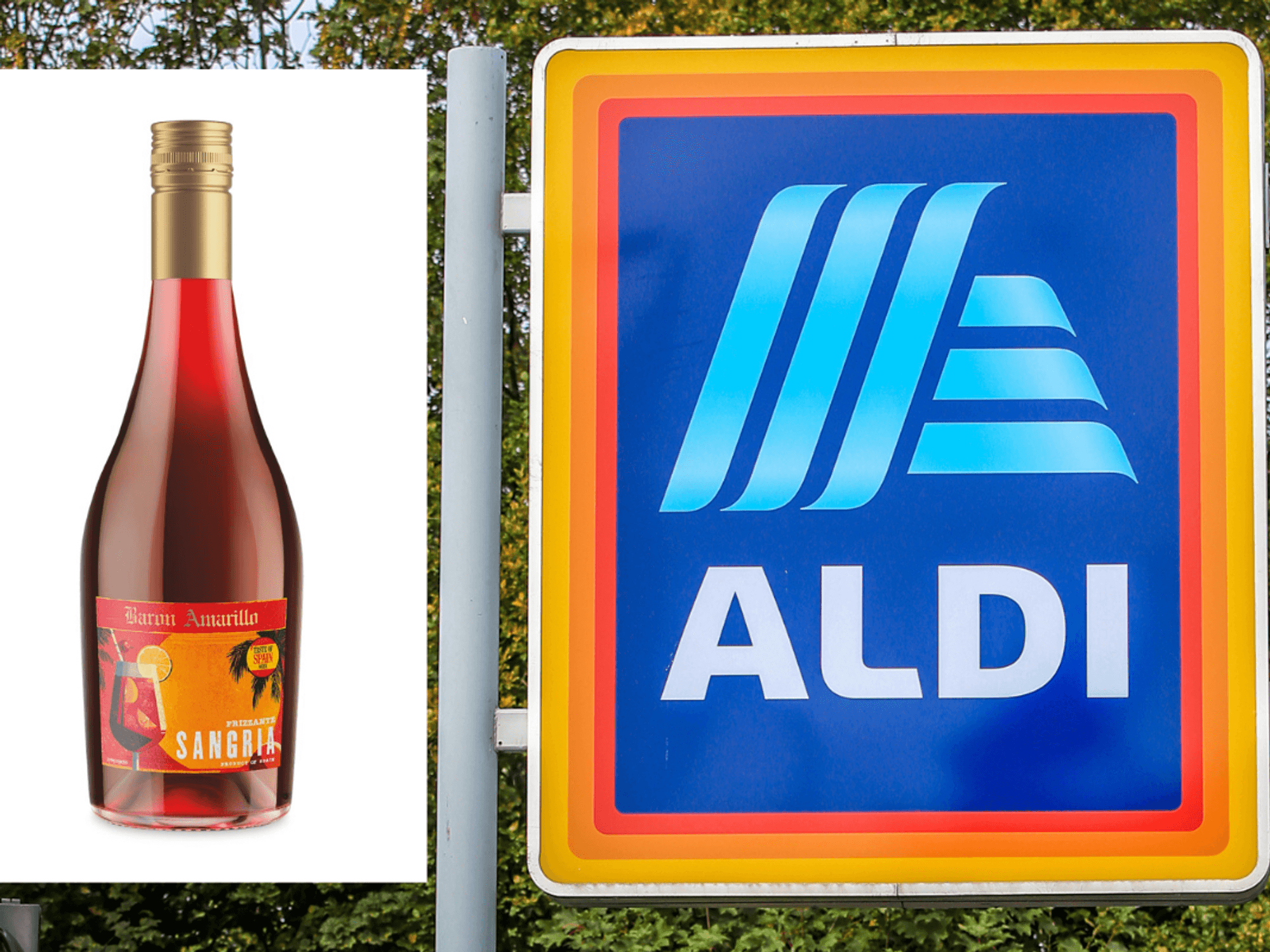 Baron Amarillo Sangria Frizzante / Aldi sign